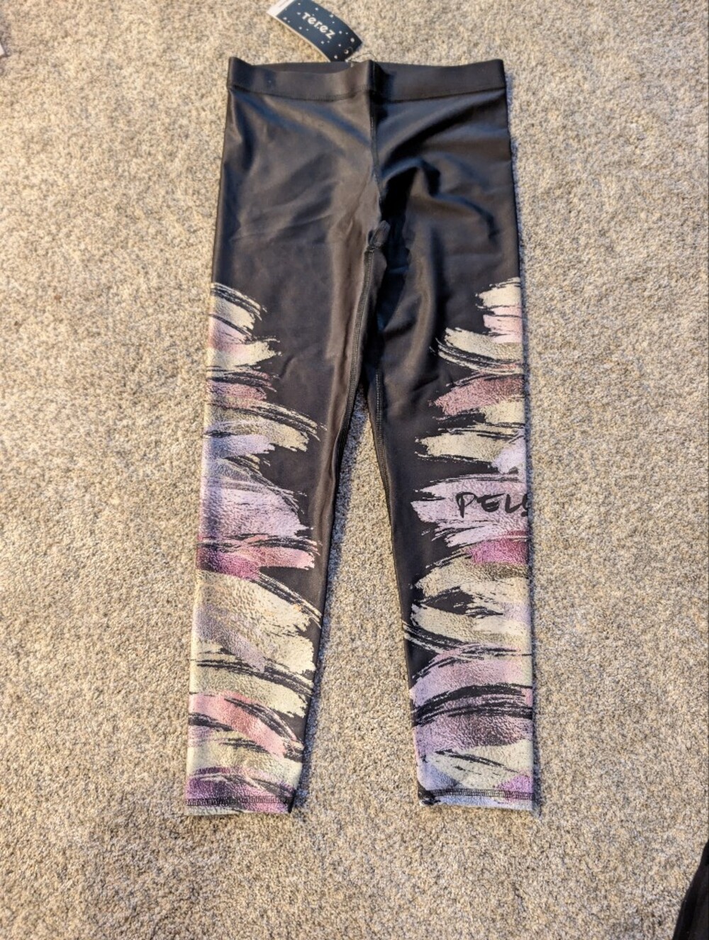 NWT Terez x Peloton Foil Brushstroke High Rise Leggings Large